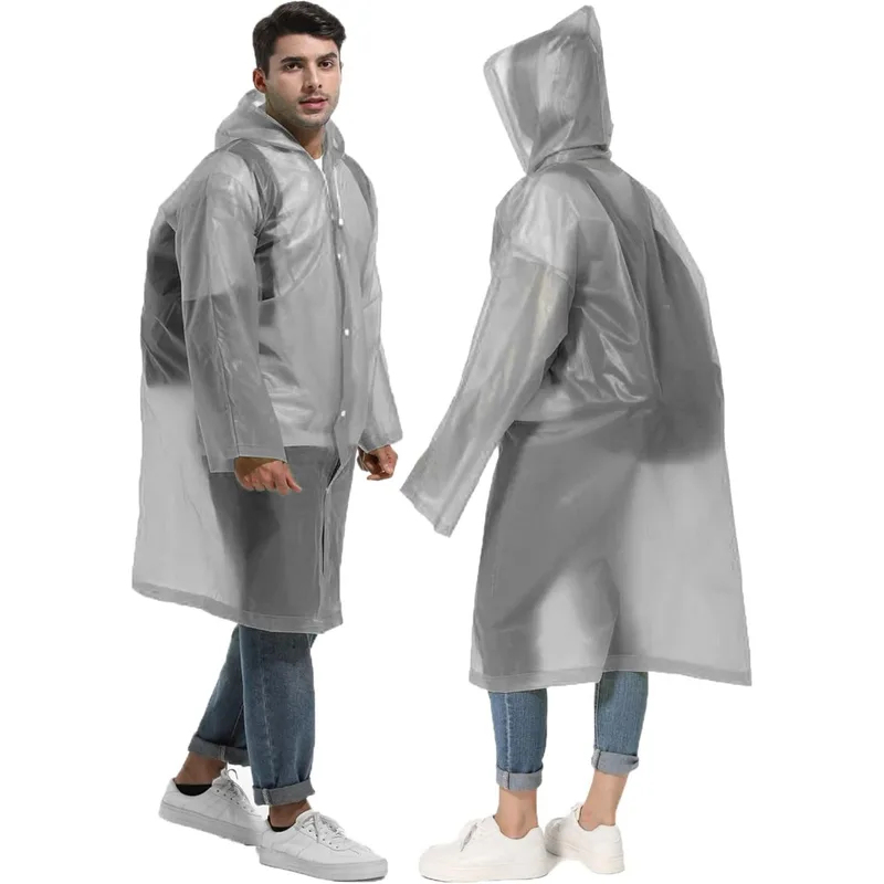 Emergency Poncho Rain - Reusable Adult Rain Poncho, Waterproof Emergency