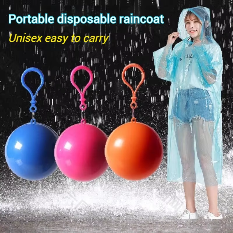Emergency Poncho Rain - Mini Disposable Raincoat Ball Portable Waterproof