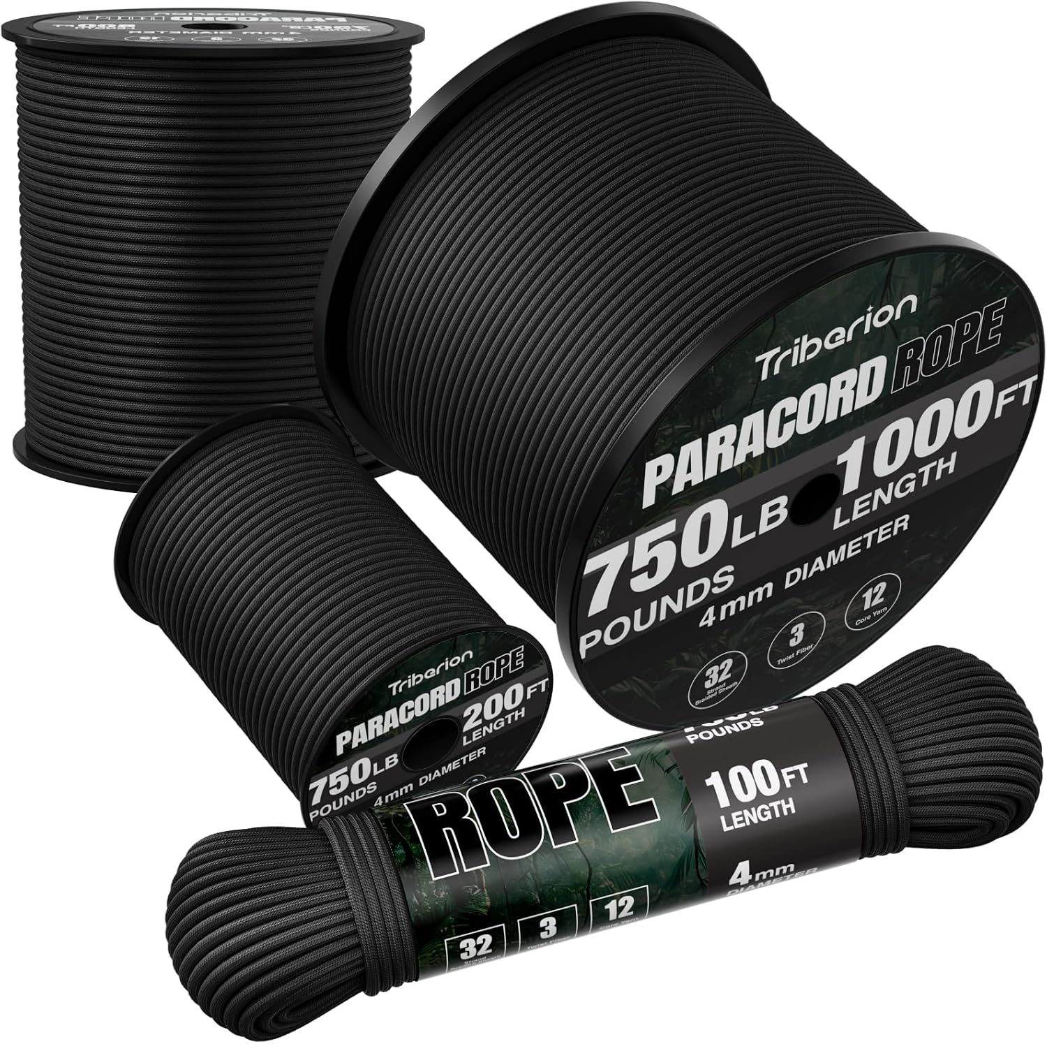 Para Cord 1000Ft - 750 lb Paracord Rope 1000ft /