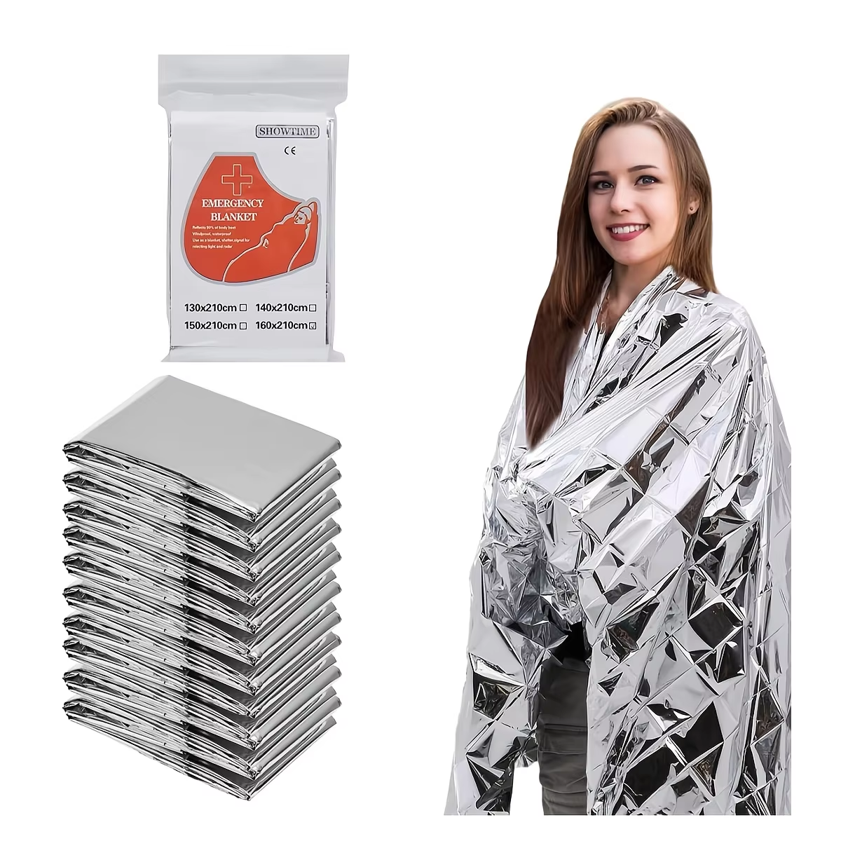 Emergency Mylar Tent - Rhino Rescue Emergency Blanket 1.3*2.1m Space