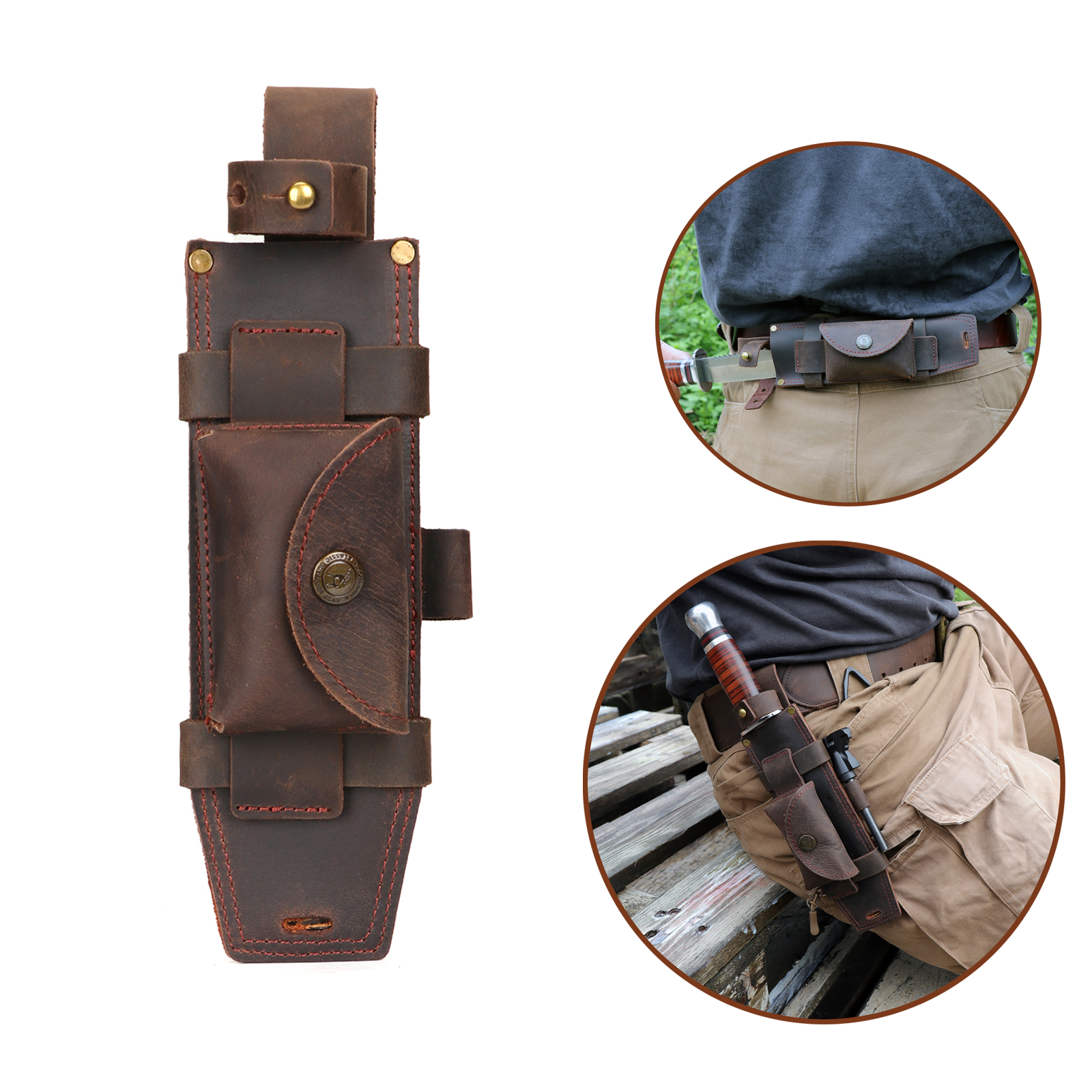 Tourbon Camping Leather Knife  - Bushcraft Knife Fixed incelemesi ve fiyatı