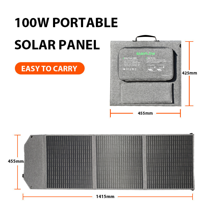 100W Foldable Solar Panel SP10 - Solar Emergency Charger incelemesi ve fiyatı