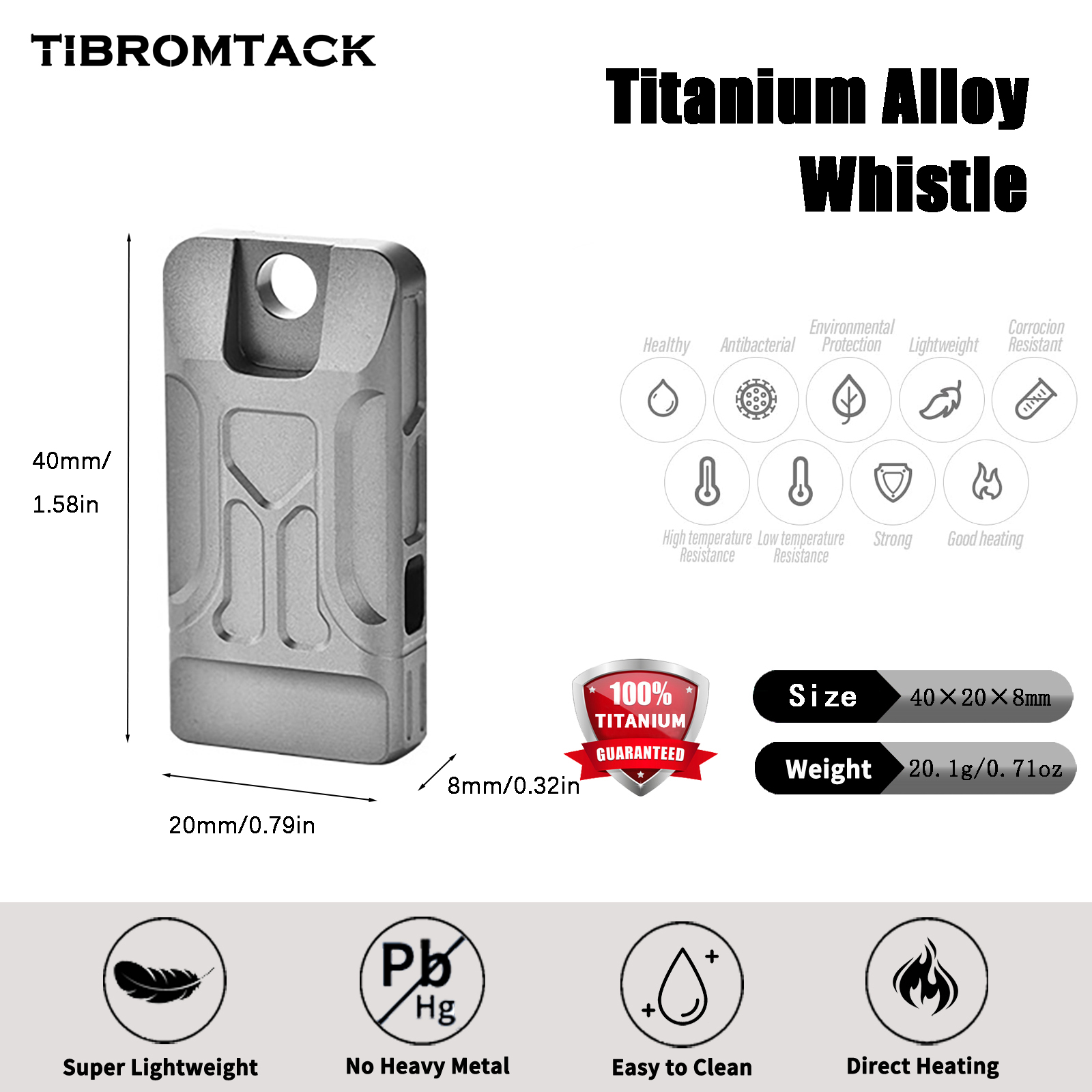 TIBROMTACK GR5 Titanium Emerge - Emergency Whistle Loud incelemesi ve fiyatı