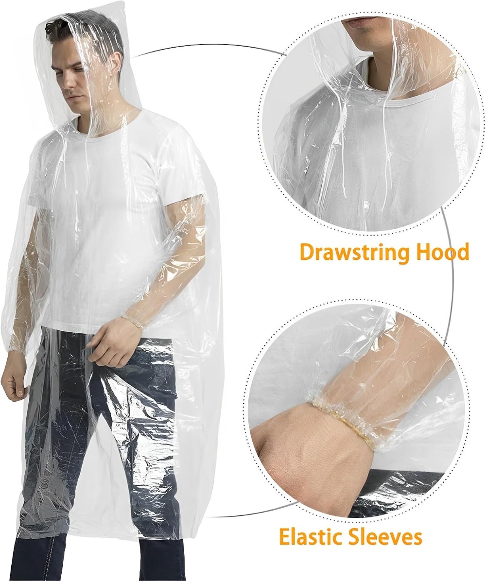 Clear Rain Ponchos for Adults  - Emergency Poncho Rain incelemesi ve fiyatı