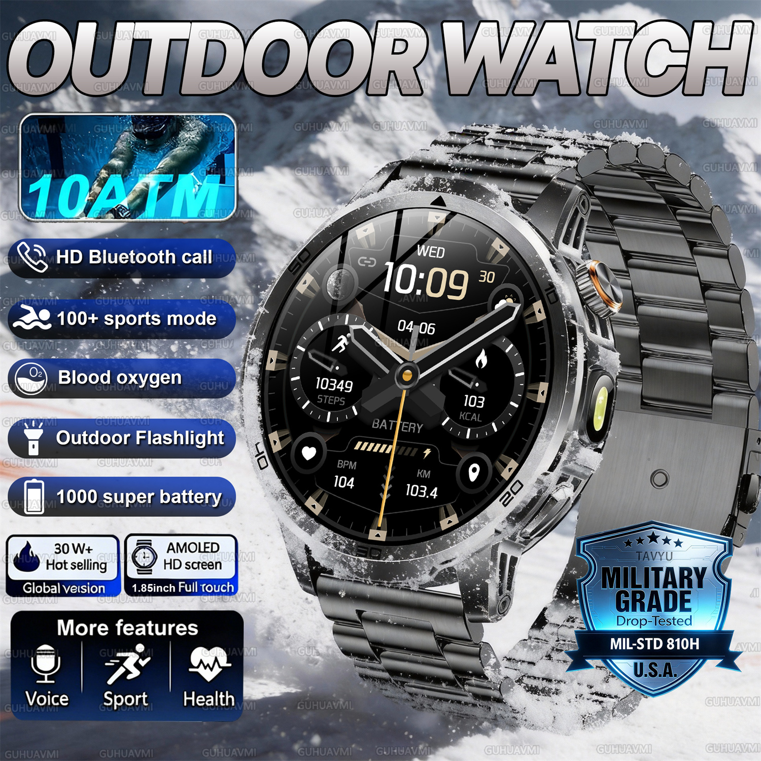 2026 New outdoor Smart watch M - Compass Lensatic incelemesi ve fiyatı
