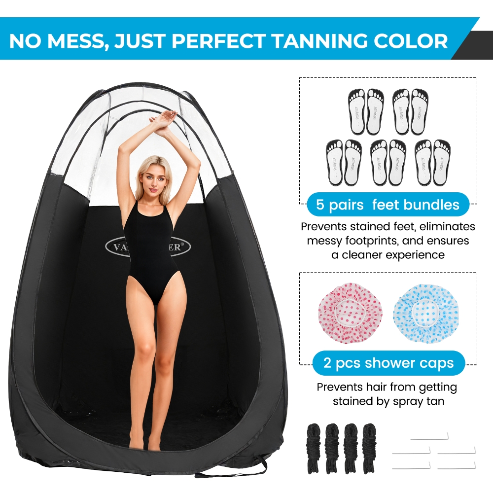 Black Spray Tanning Tent Porta - Emergency Mylar Tent incelemesi ve fiyatı