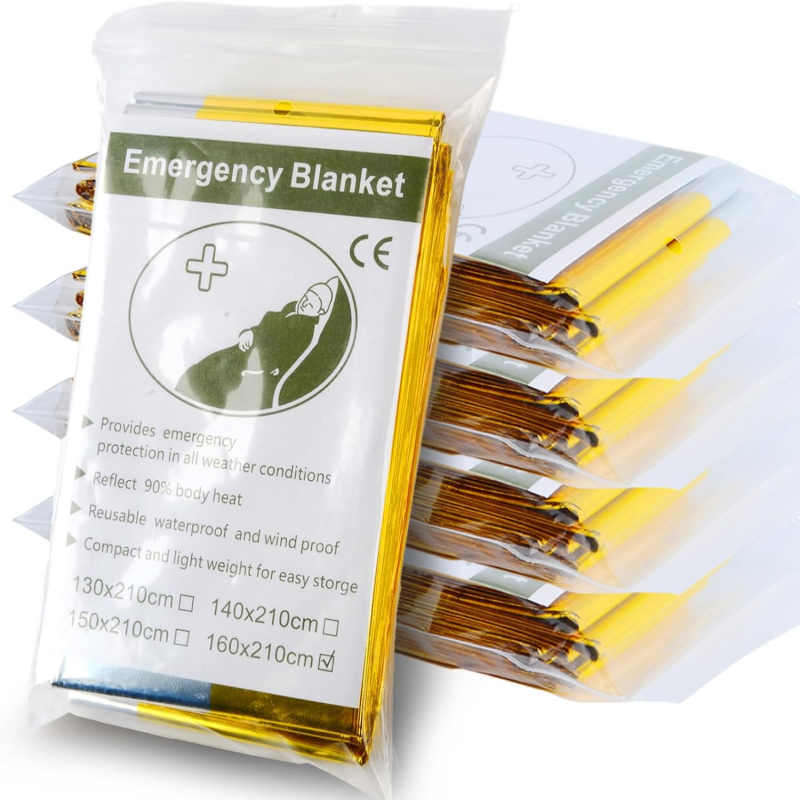 5PCS Dual Color Silver Gold My - Survival Blanket Reflective incelemesi ve fiyatı