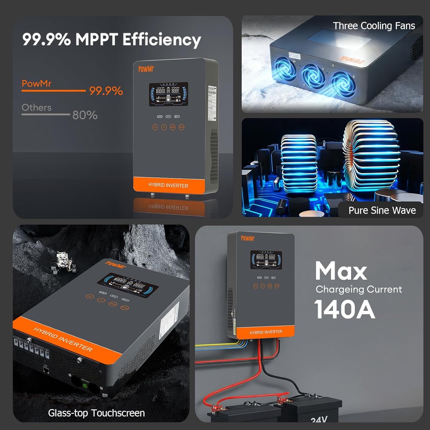 PowMr USA 4000W 24V Hybrid Sol - Solar Emergency Charger incelemesi ve fiyatı