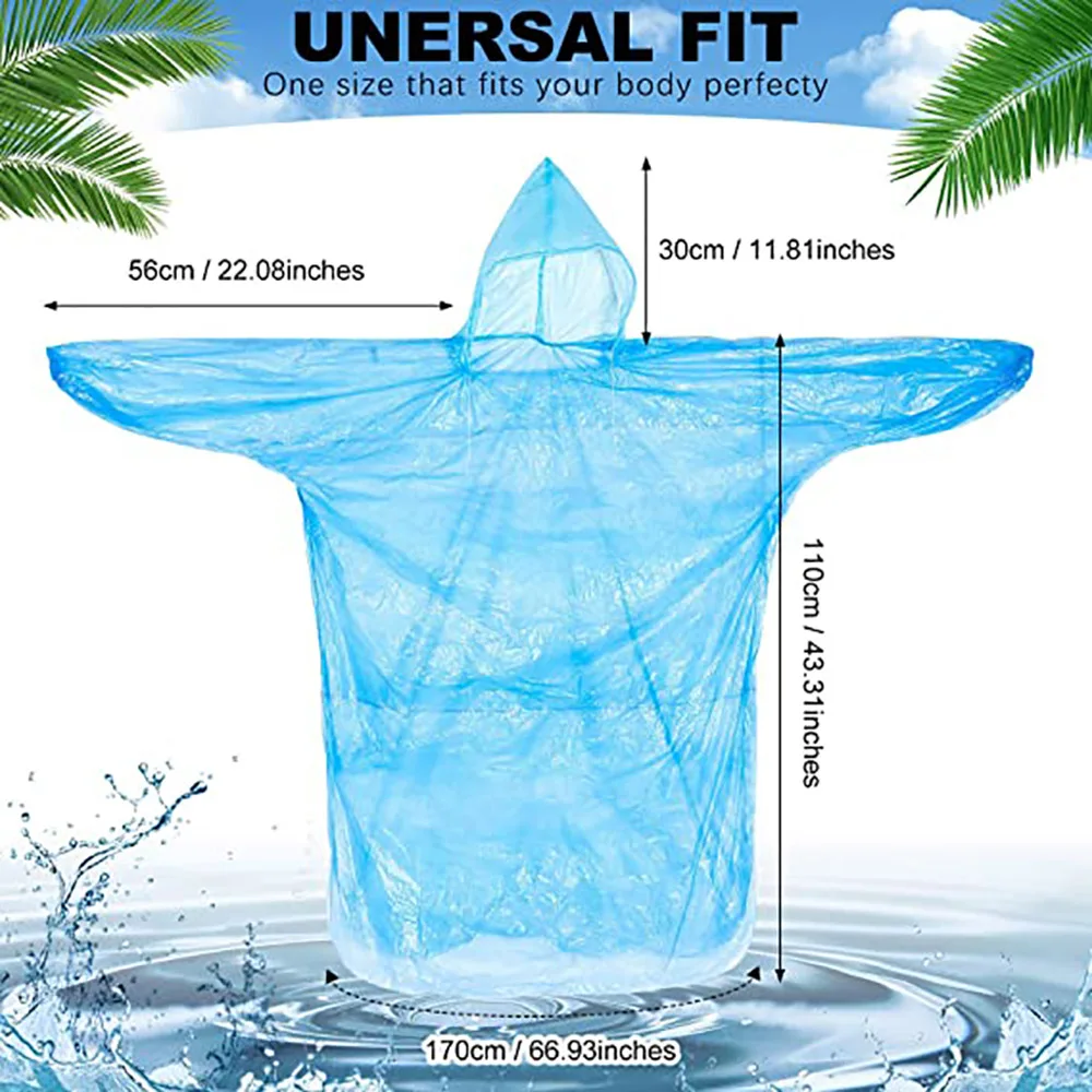 1 Pieces Rain Ponchos Adults D - Emergency Poncho Rain incelemesi ve fiyatı