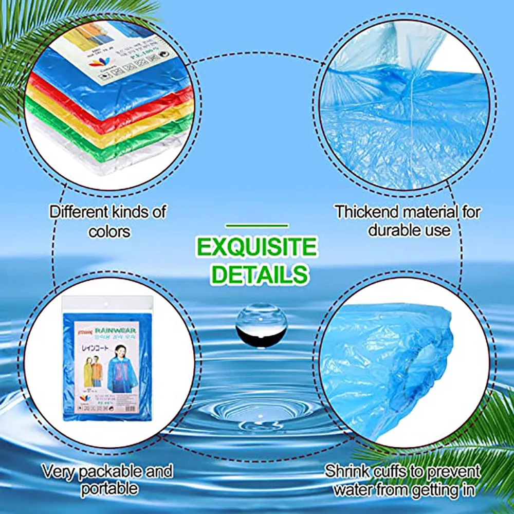 1 Pieces Rain Ponchos Adults D - Emergency Poncho Rain incelemesi ve fiyatı