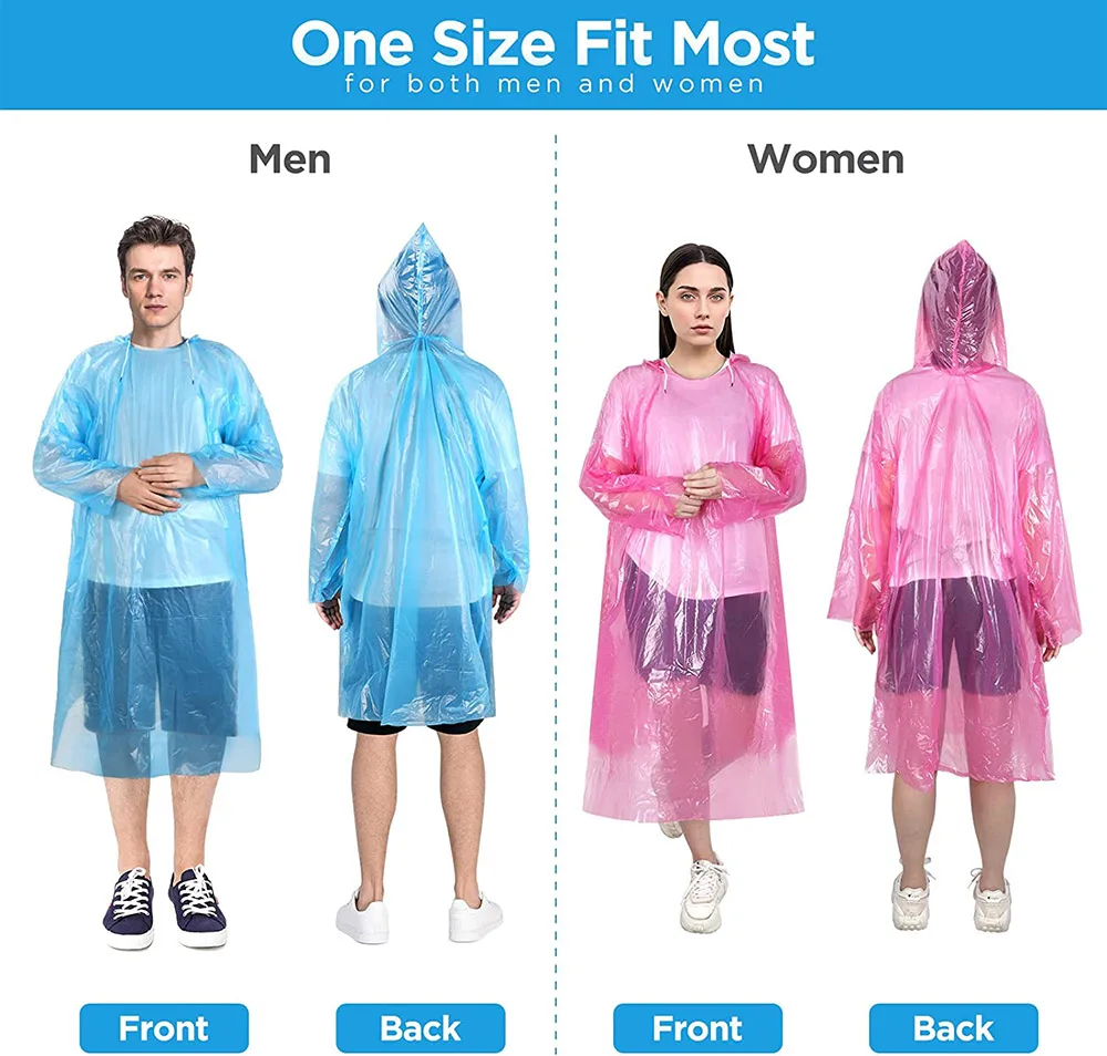 1 Pieces Rain Ponchos Adults D - Emergency Poncho Rain incelemesi ve fiyatı