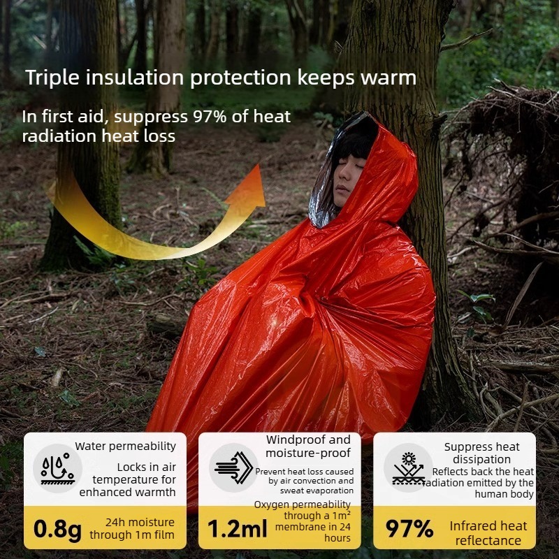 1PC Lightweight Emergency Ther - Survival Blanket Reflective incelemesi ve fiyatı