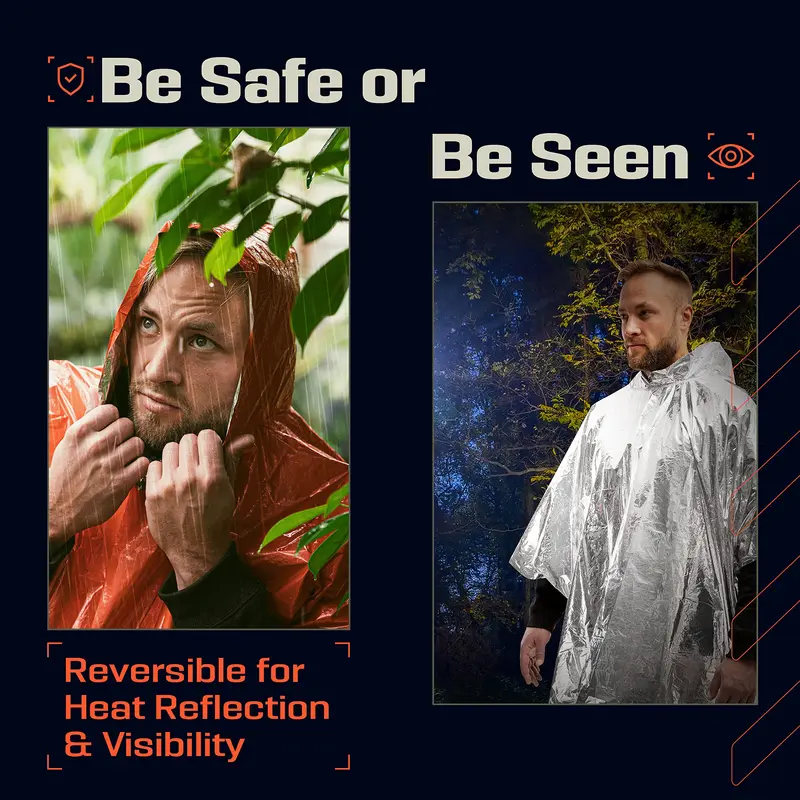 Aluminum Coated Hooded Emergen - Emergency Poncho Rain incelemesi ve fiyatı