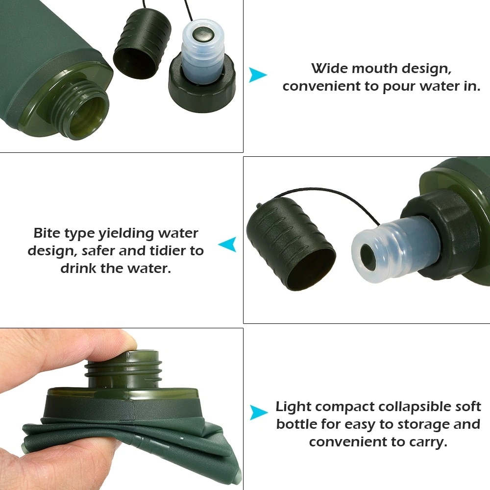 250ml 500ml Foldable Water Bag - Water Bag Collapsible incelemesi ve fiyatı