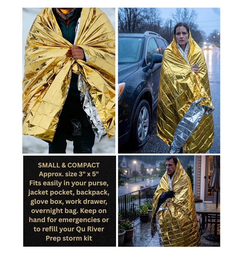 4 Pack Gold Silver Mylar Emerg - Survival Blanket Reflective incelemesi ve fiyatı