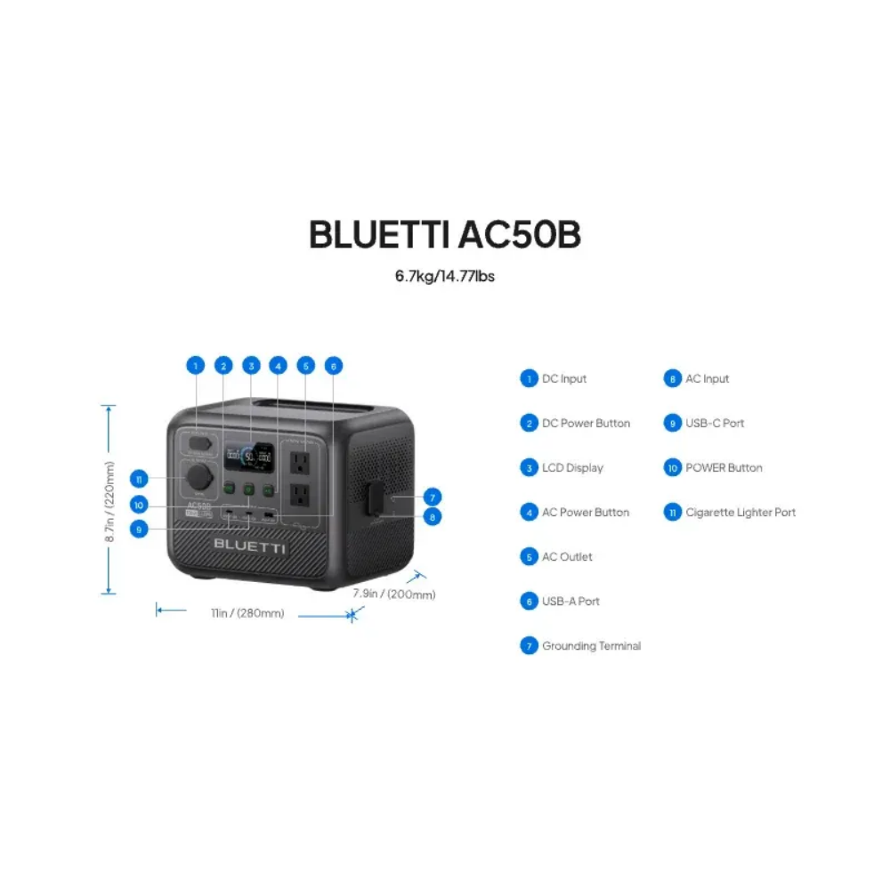 BLUETTI AC50B Portable Power S - Solar Emergency Charger incelemesi ve fiyatı