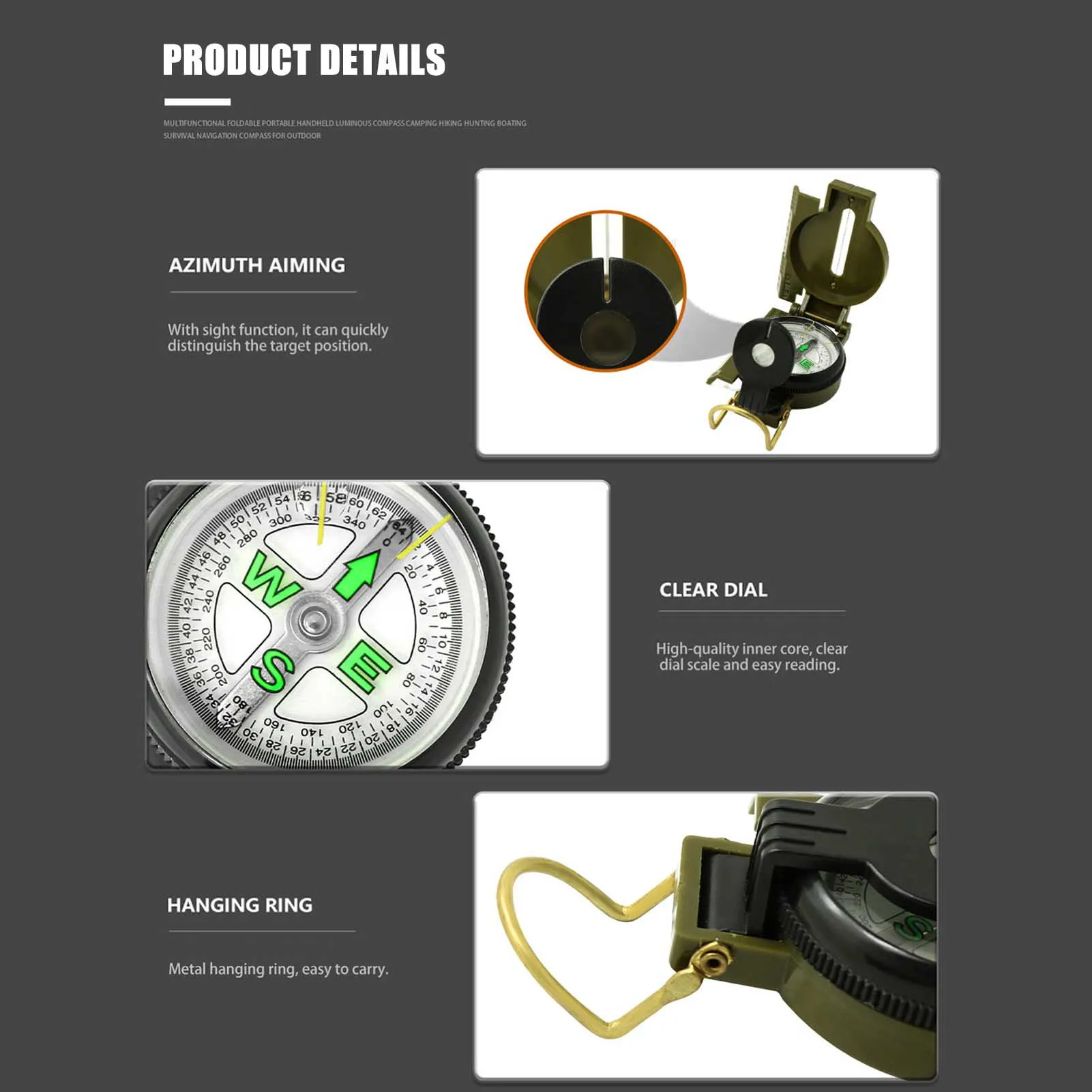 Portable Multi-functional Phos - Compass Lensatic incelemesi ve fiyatı