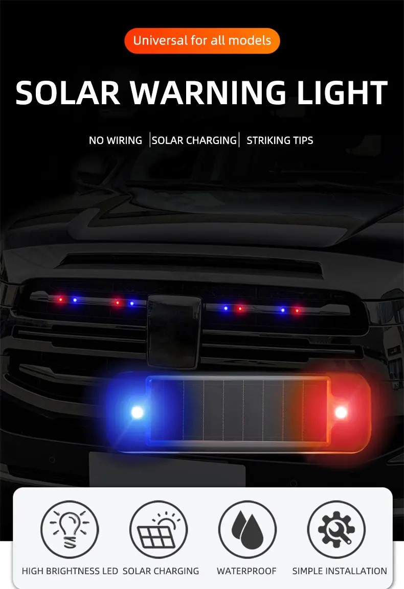 Mini LED Solar Power Car Warni - Sos Light Strobe incelemesi ve fiyatı