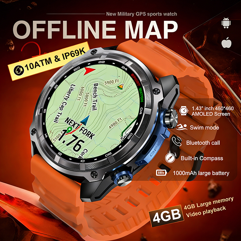 2026 Military GPS Smartwatch O - Compass Lensatic incelemesi ve fiyatı