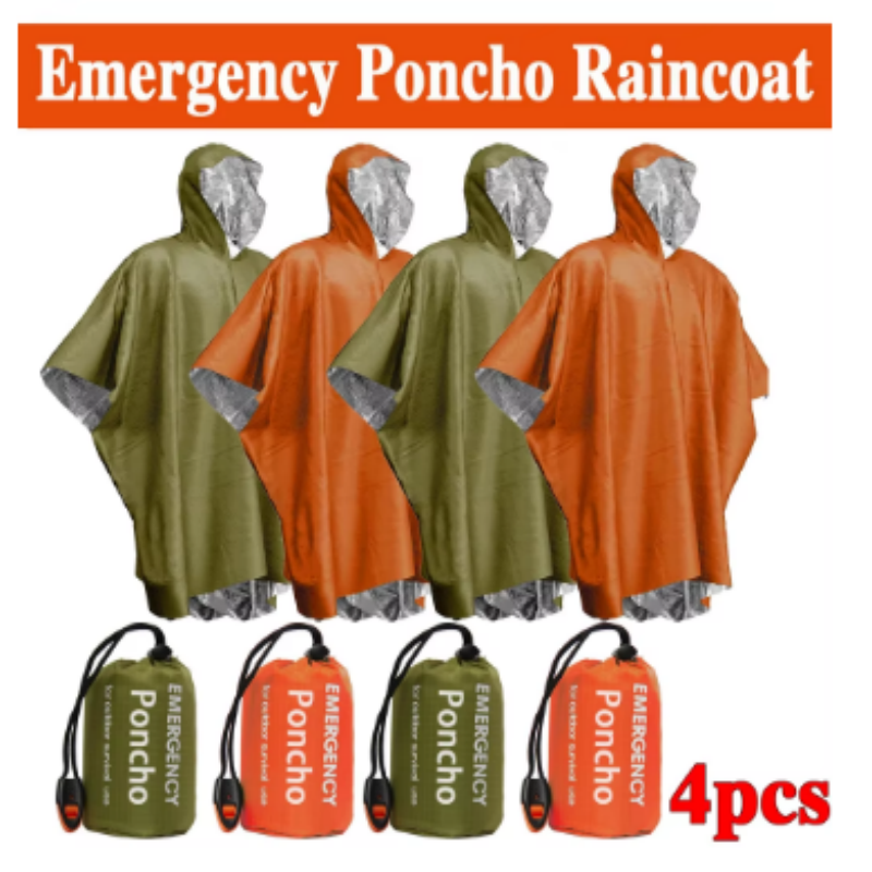 Single-Use Aluminum Film Therm - Emergency Poncho Rain incelemesi ve fiyatı